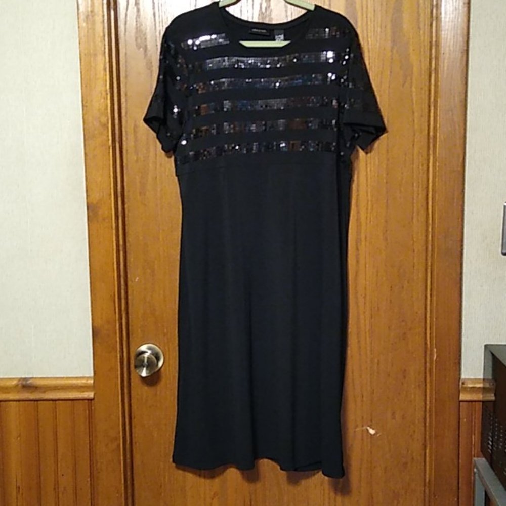 Chit Chat Black Sequin Dress
